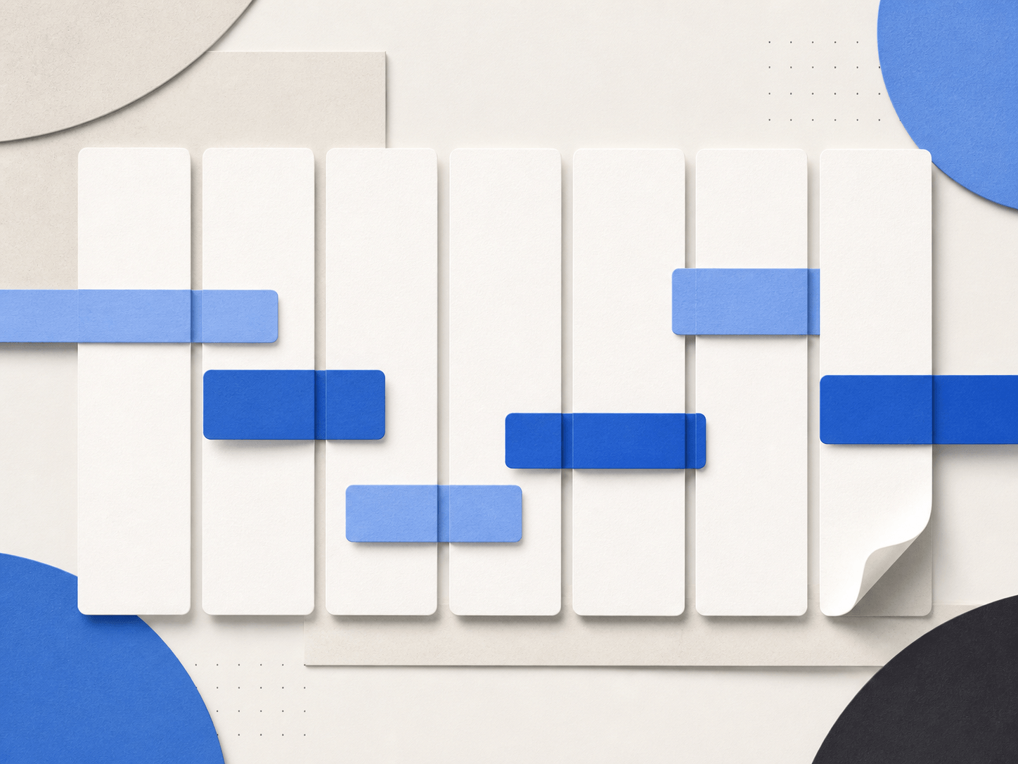 Clean abstract weekly grid layout